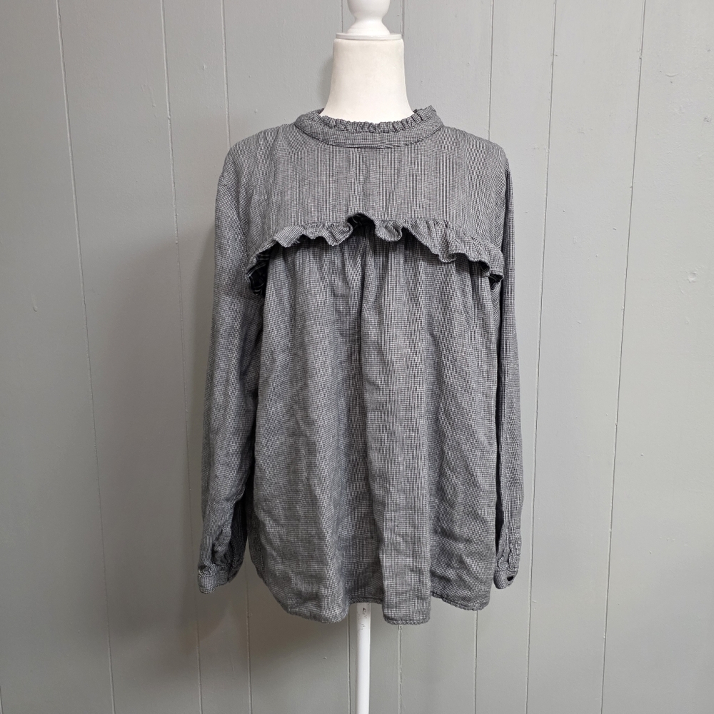 Simply Be Long Sleeve Ruffle Blouse